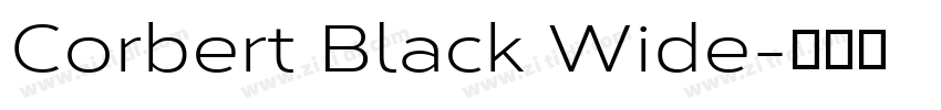 Corbert Black Wide字体转换
